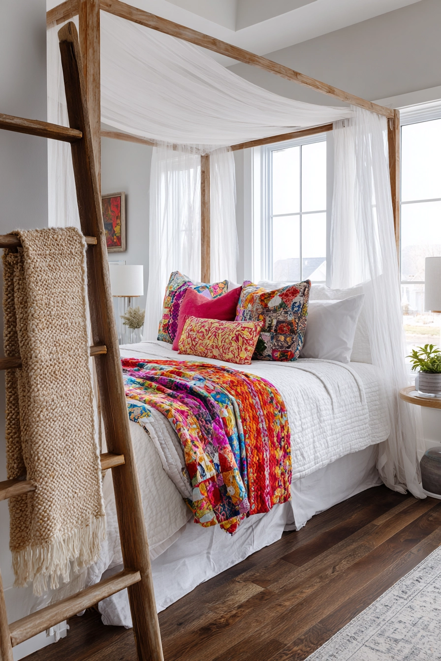 Eclectic Farmhouse Bedroom 14