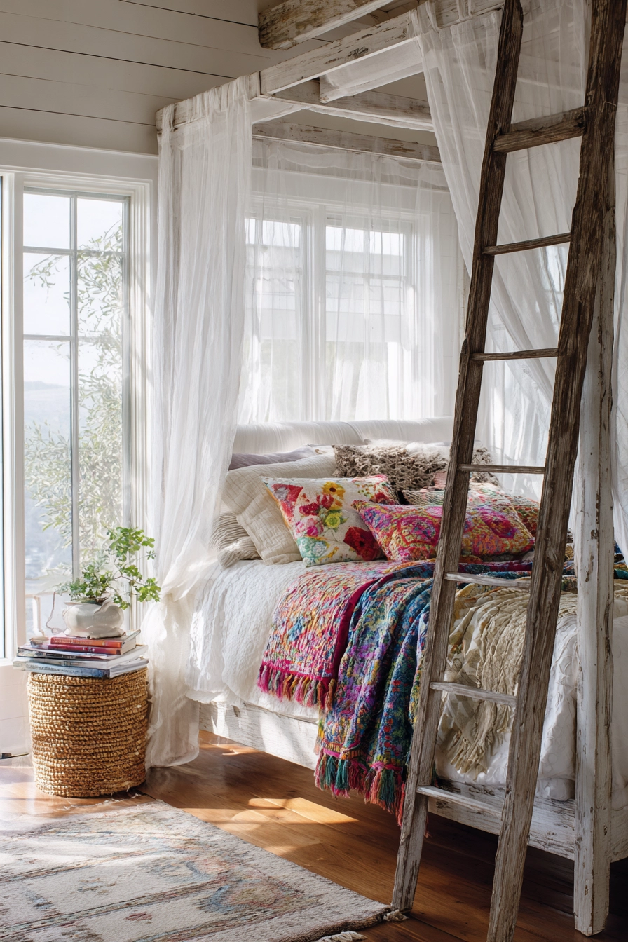 Eclectic Farmhouse Bedroom 15