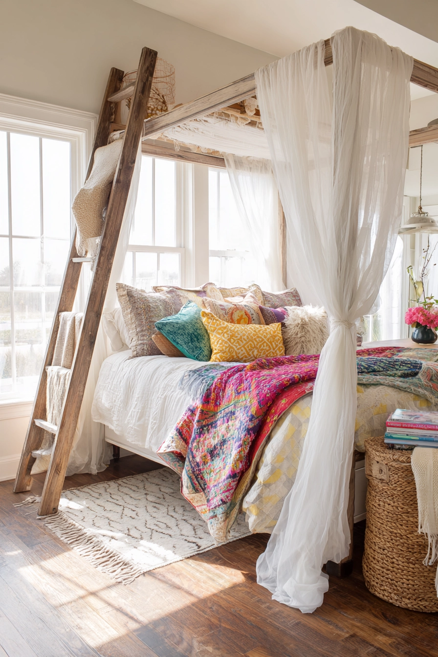 Eclectic Farmhouse Bedroom 16