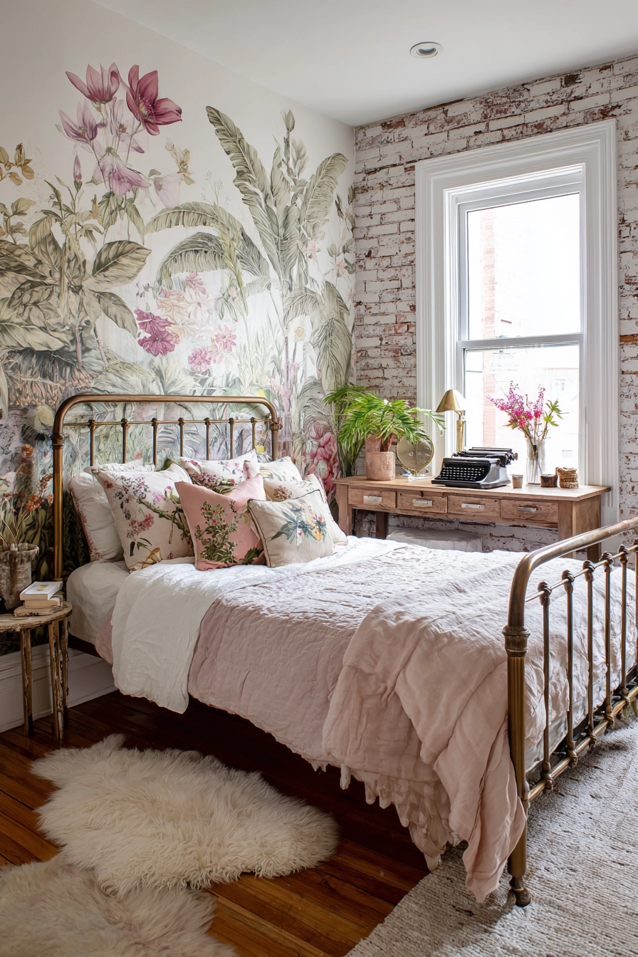 Eclectic Farmhouse Bedroom 17