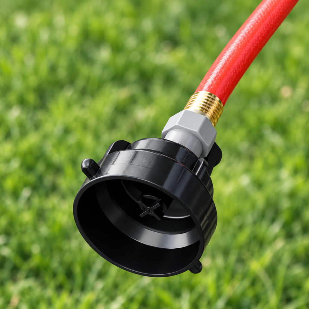 RV sewer hose rinser