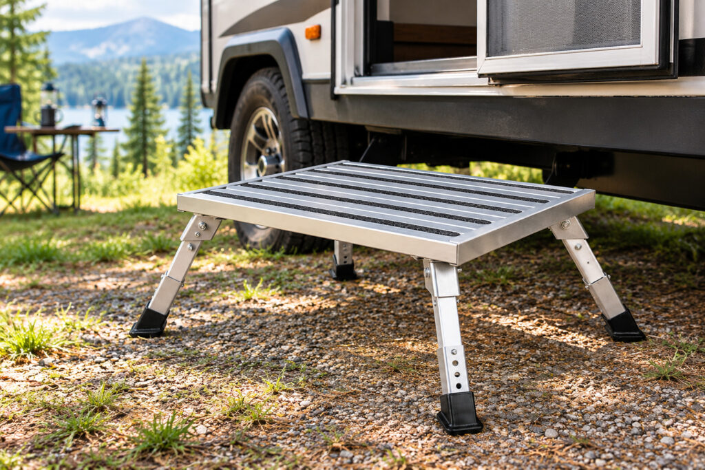 adjustable folding RV stool